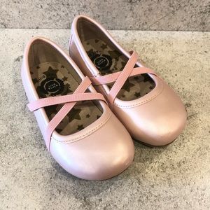 Livie & Luca Pink Cross Strap Ballet Shoes, 7
